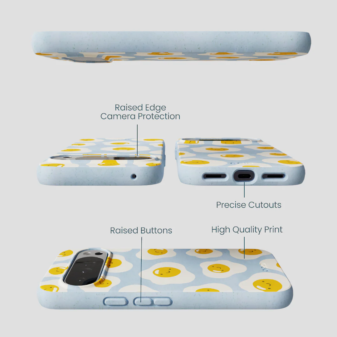 Powder Blue Sunny Side Up Google Pixel 10 Pro XL Case - Image 2