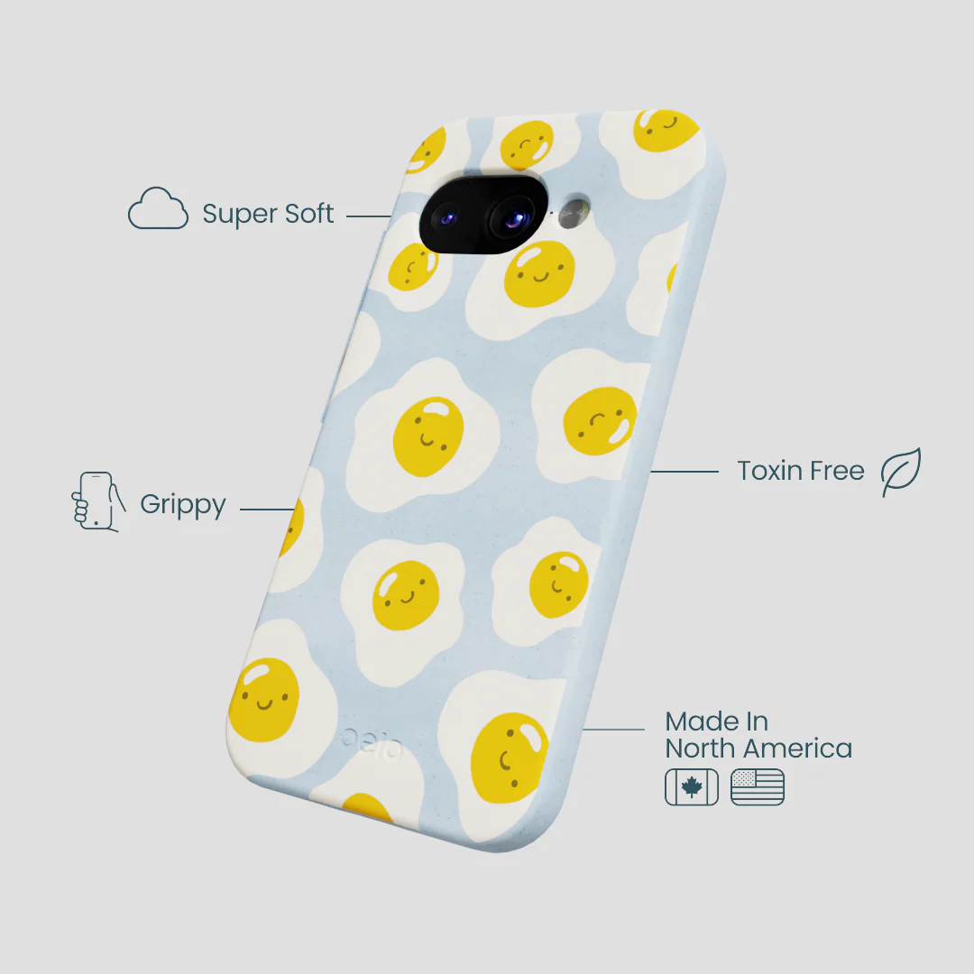 Powder Blue Sunny Side Up Google Pixel 9a Case - Image 3