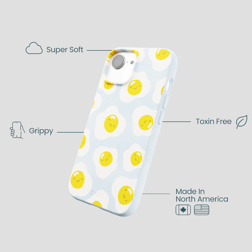 Powder Blue Sunny Side Up iPhone 16e/17e Case - Image 4