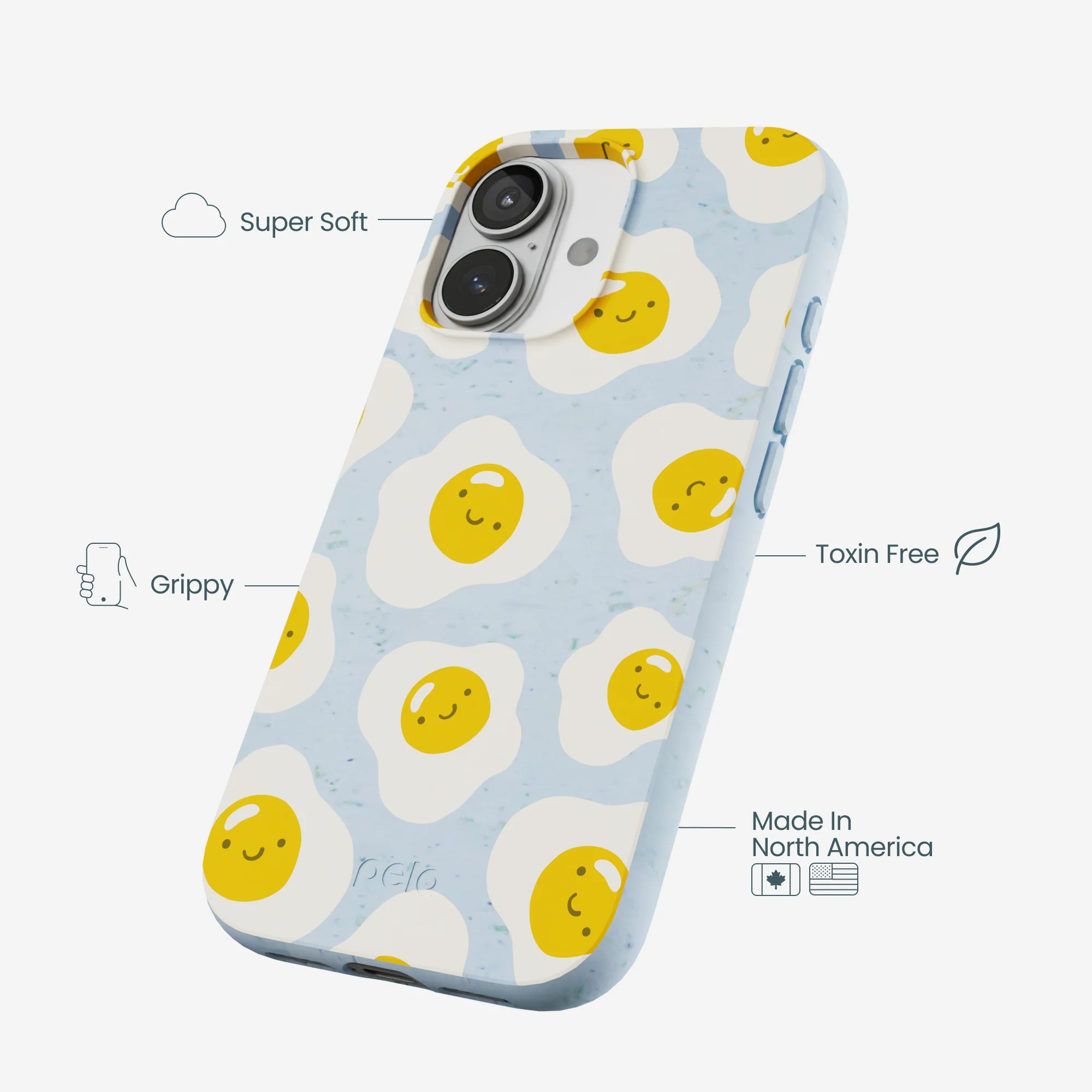 Powder Blue Sunny Side Up iPhone 17 Case - Image 4