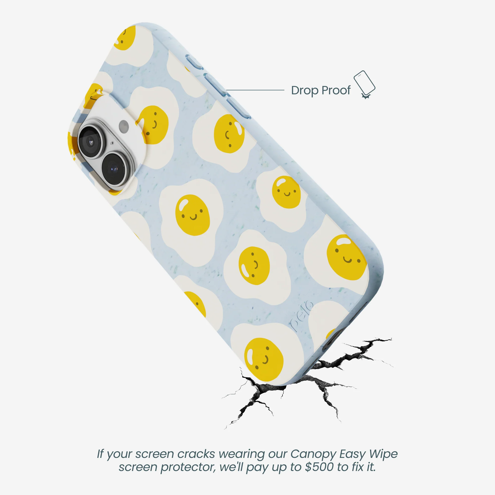 Powder Blue Sunny Side Up iPhone 17 Case - Image 5