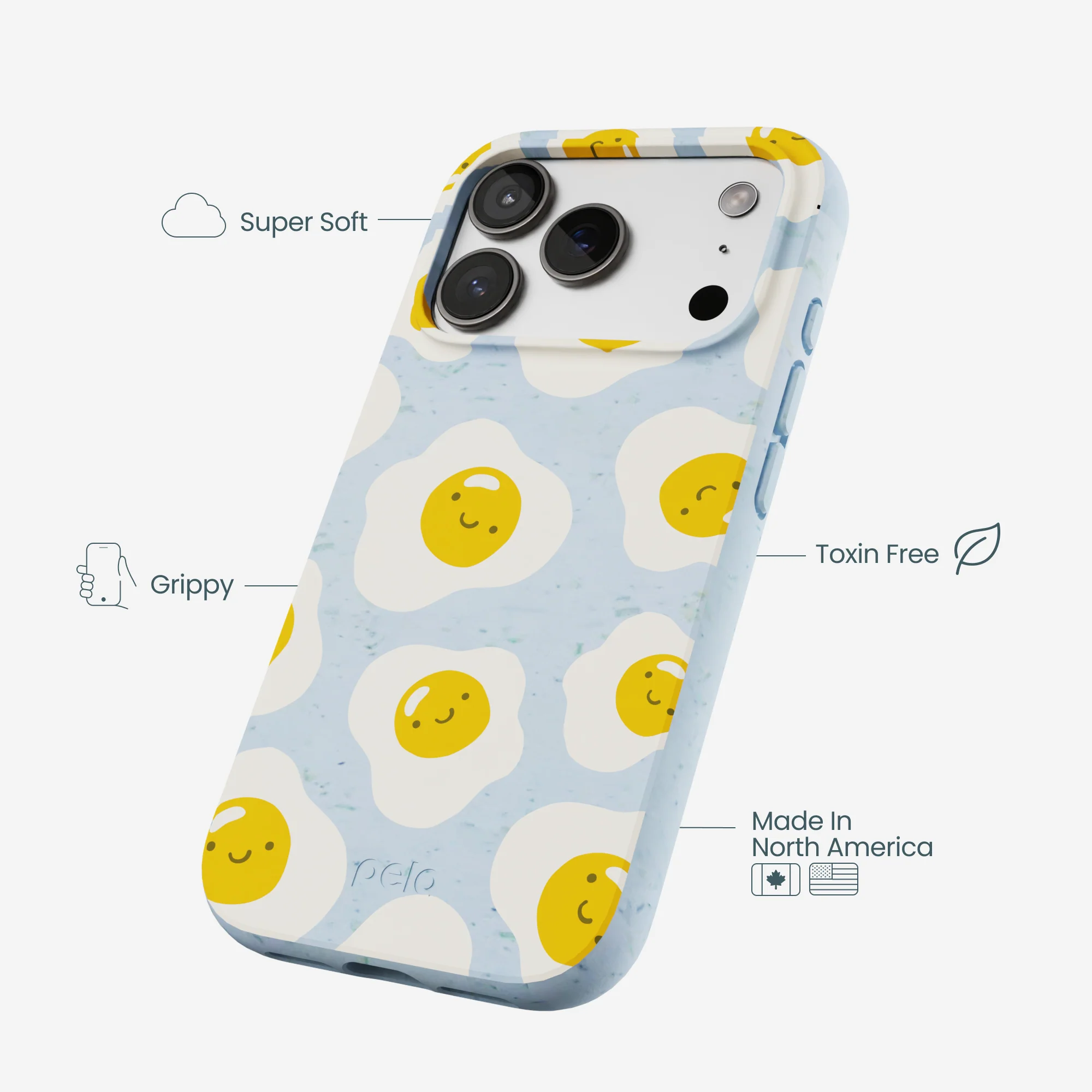 Powder Blue Sunny Side Up iPhone 17 Pro Case - Image 4