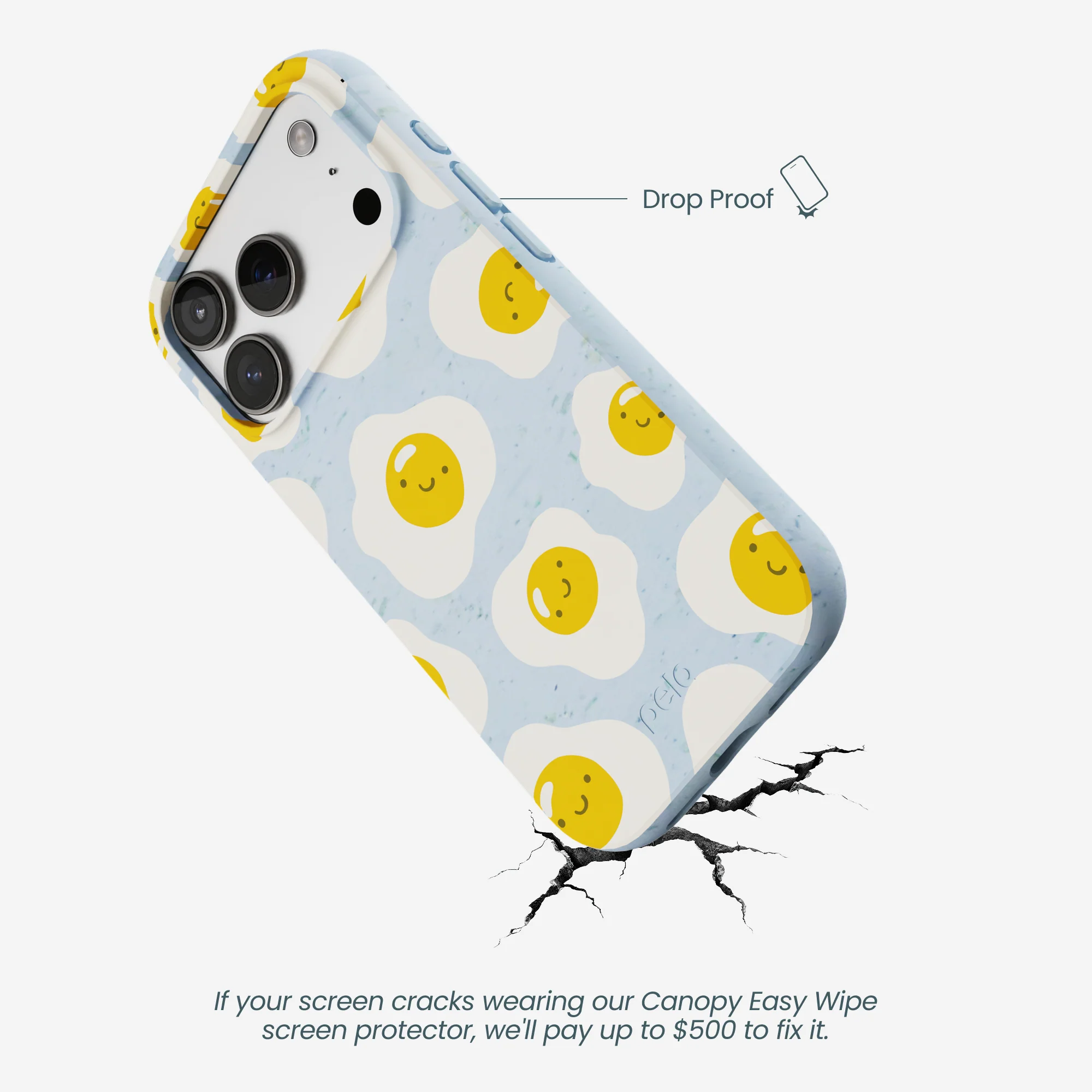 Powder Blue Sunny Side Up iPhone 17 Pro Case - Image 5