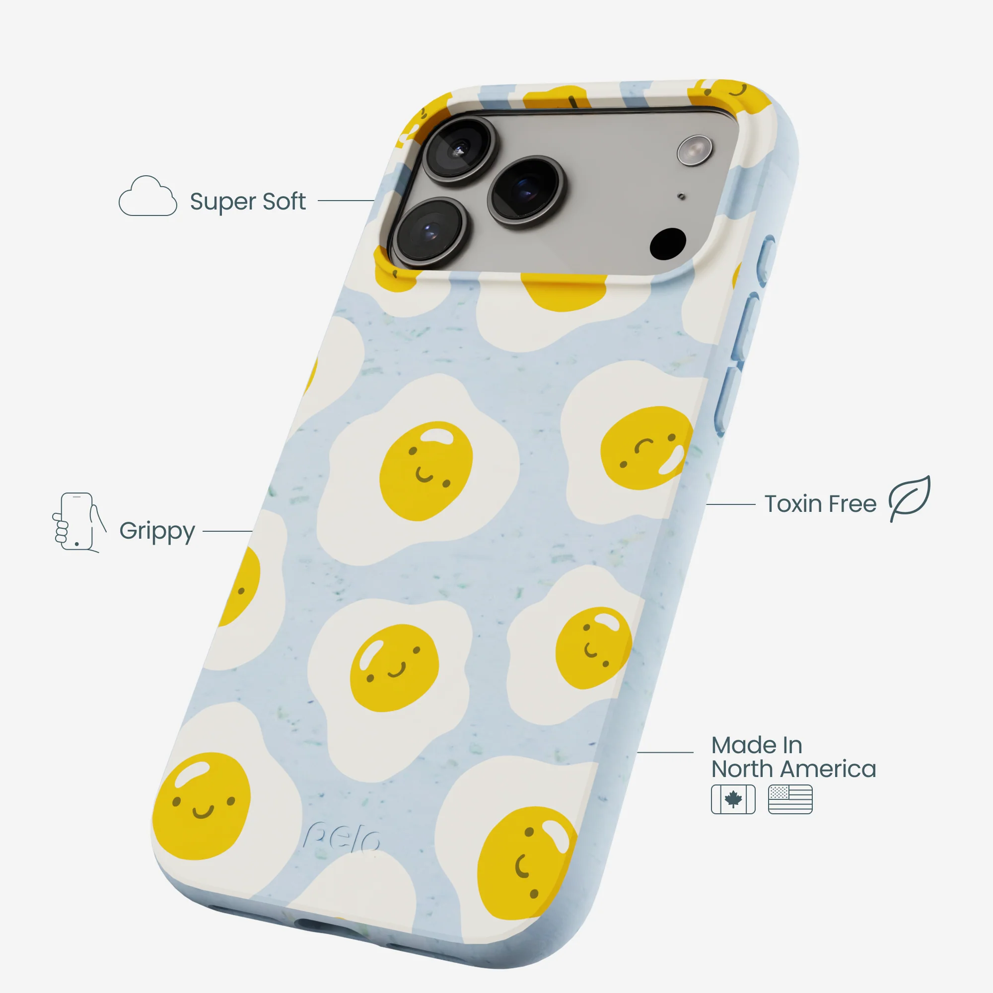 Powder Blue Sunny Side Up iPhone 17 Pro Max Case - Image 4