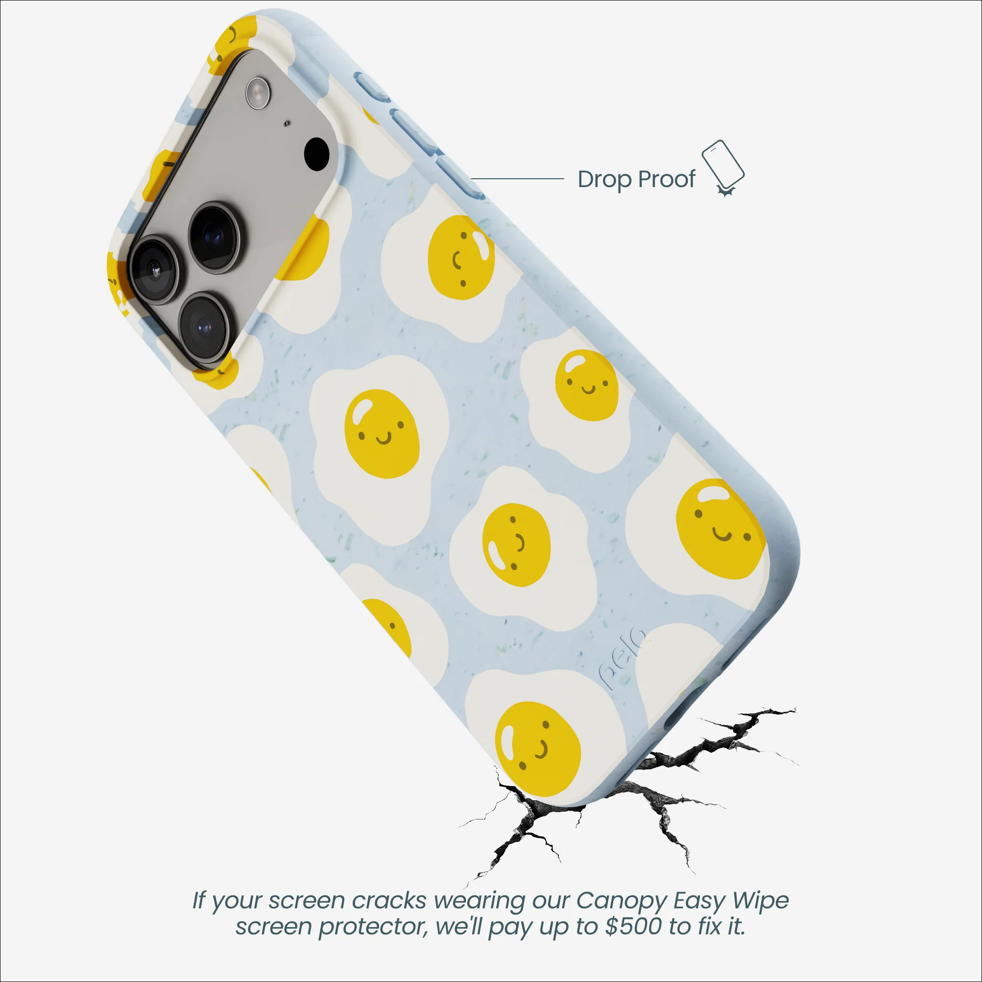 Powder Blue Sunny Side Up iPhone 17 Pro Max Case - Image 5