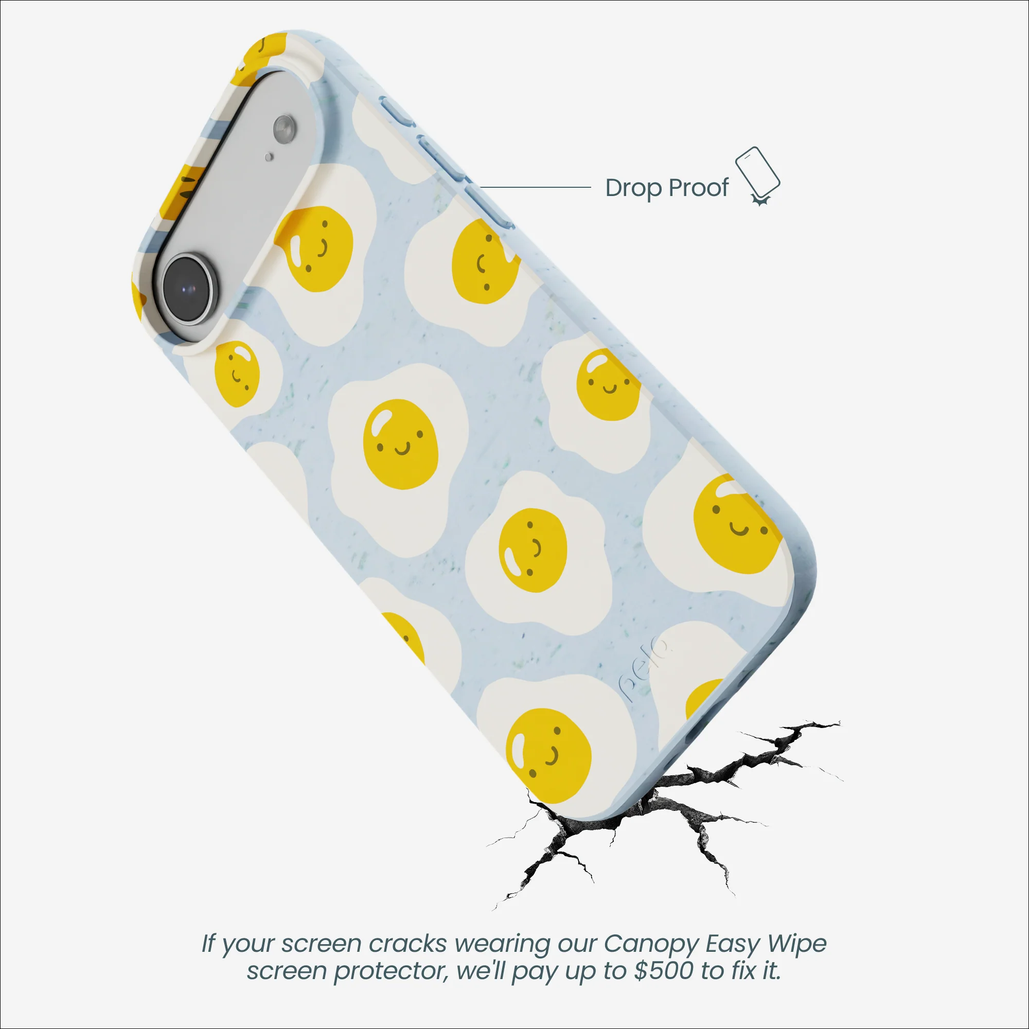 Powder Blue Sunny Side Up iPhone Air Case - Image 5