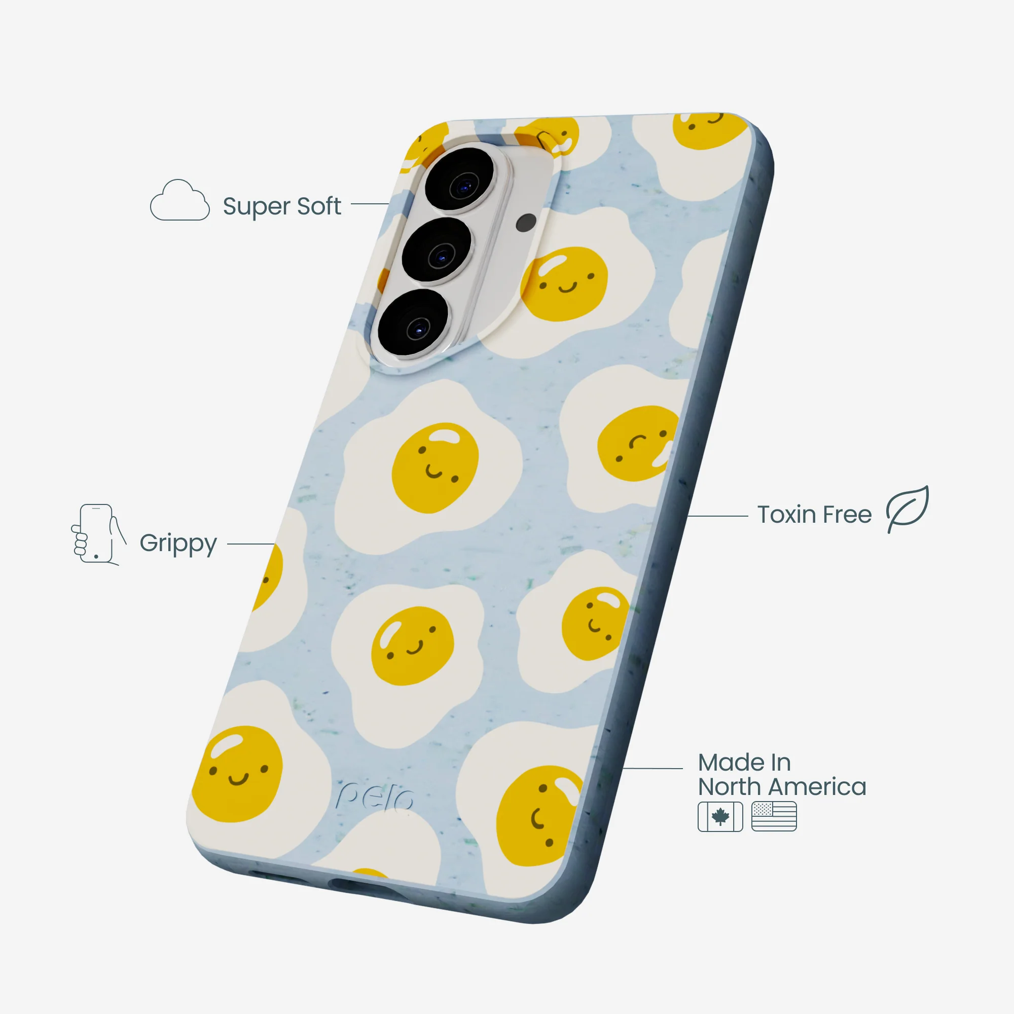 Powder Blue Sunny Side Up Samsung Galaxy S26 Case - Image 3