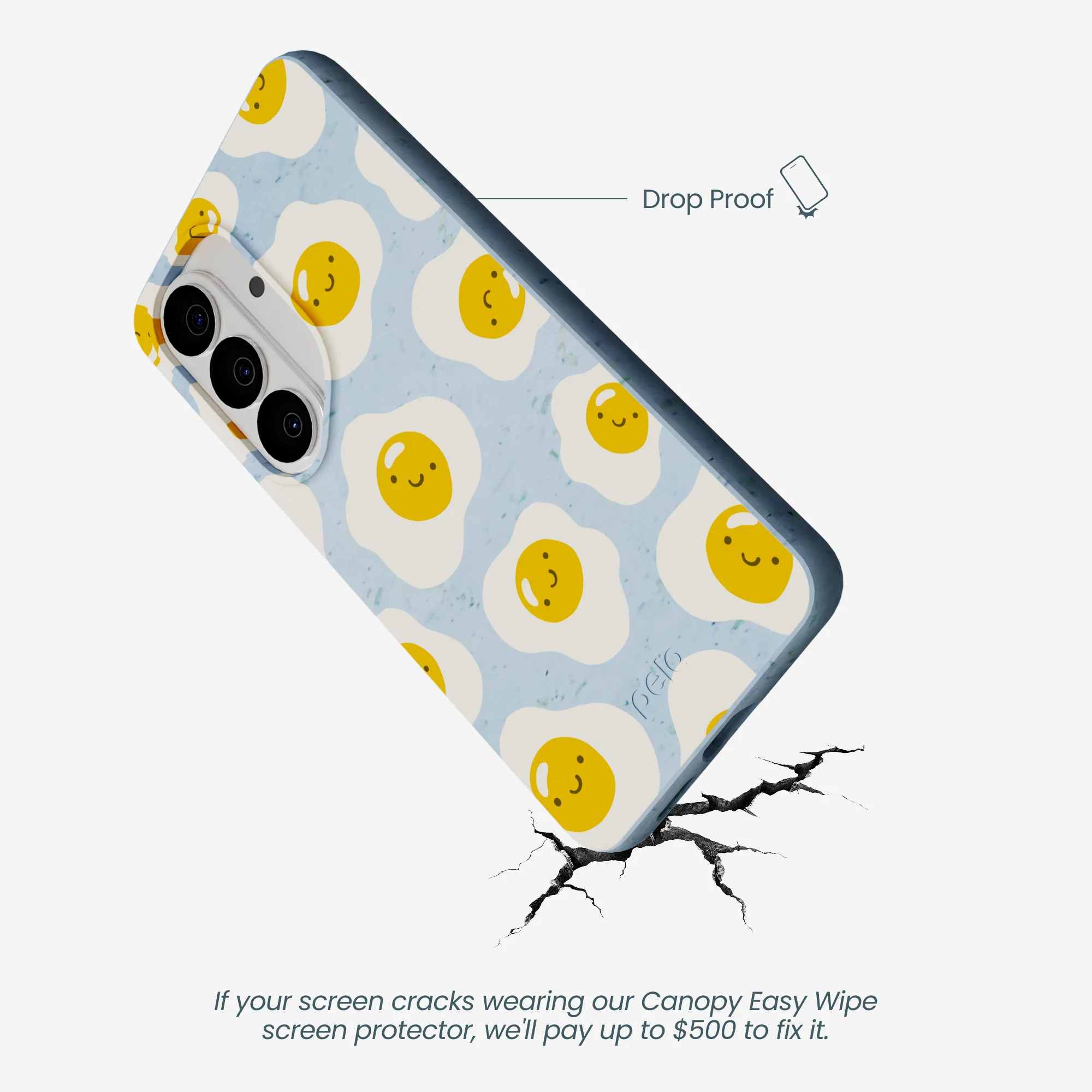 Powder Blue Sunny Side Up Samsung Galaxy S26 Case - Image 4