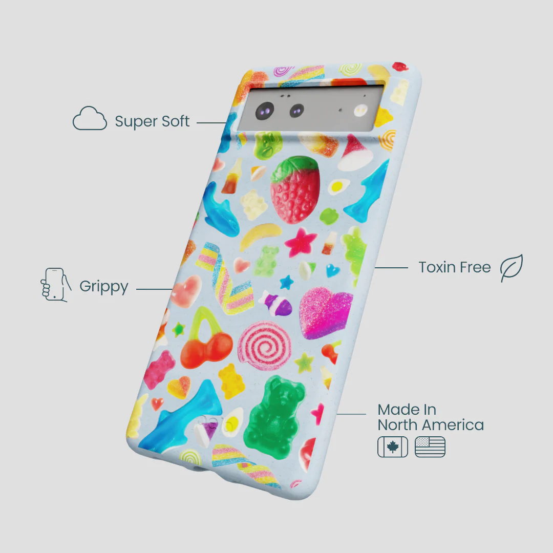 Powder Blue Super Gummies Google Pixel 6a Case - Image 4