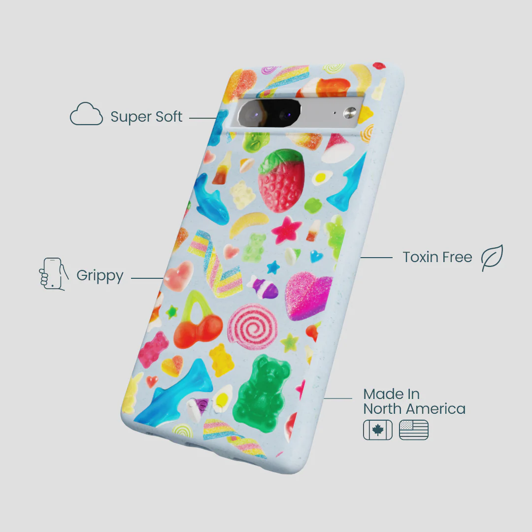 Powder Blue Super Gummies Google Pixel 7 Case - Image 4