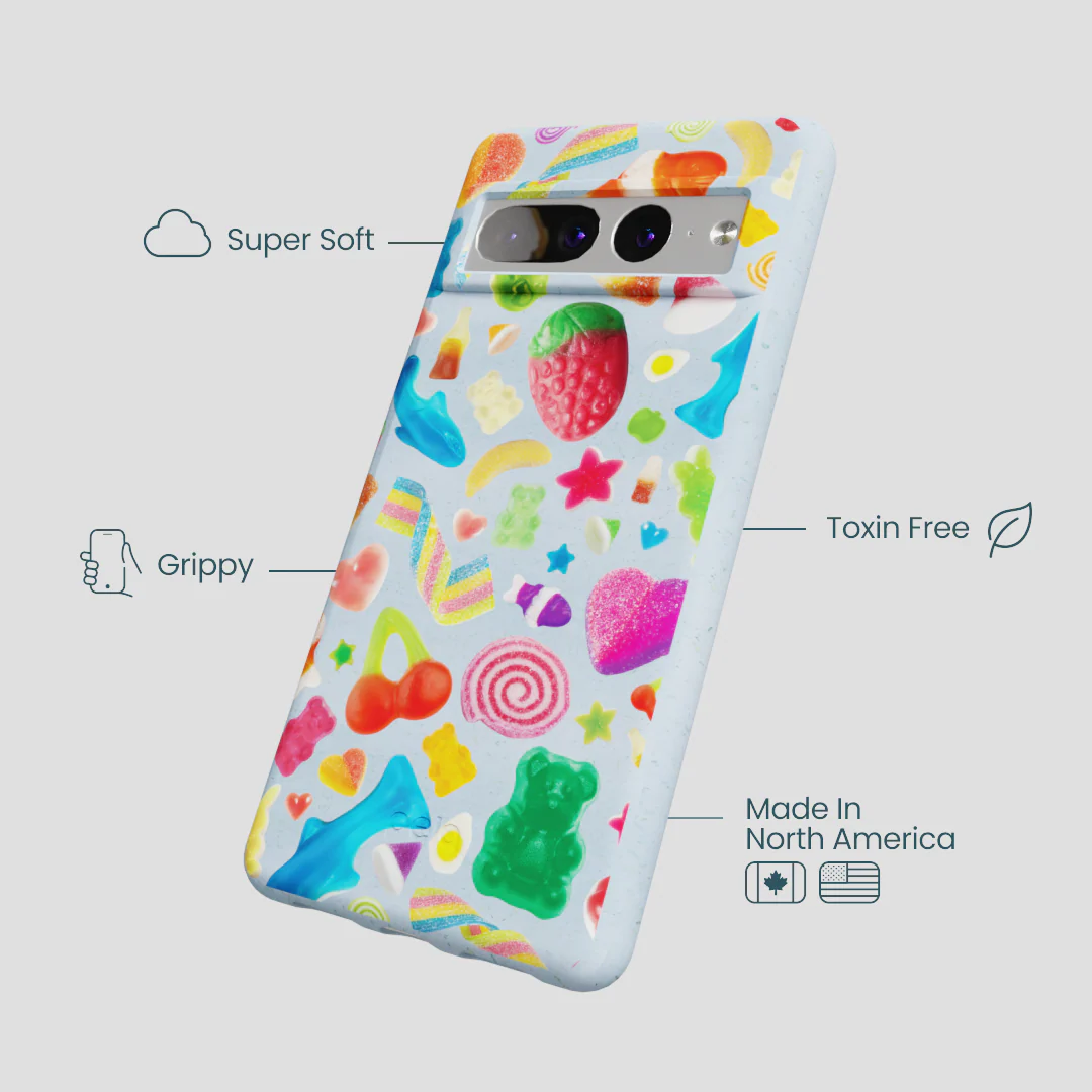 Powder Blue Super Gummies Google Pixel 7 Pro Case - Image 4