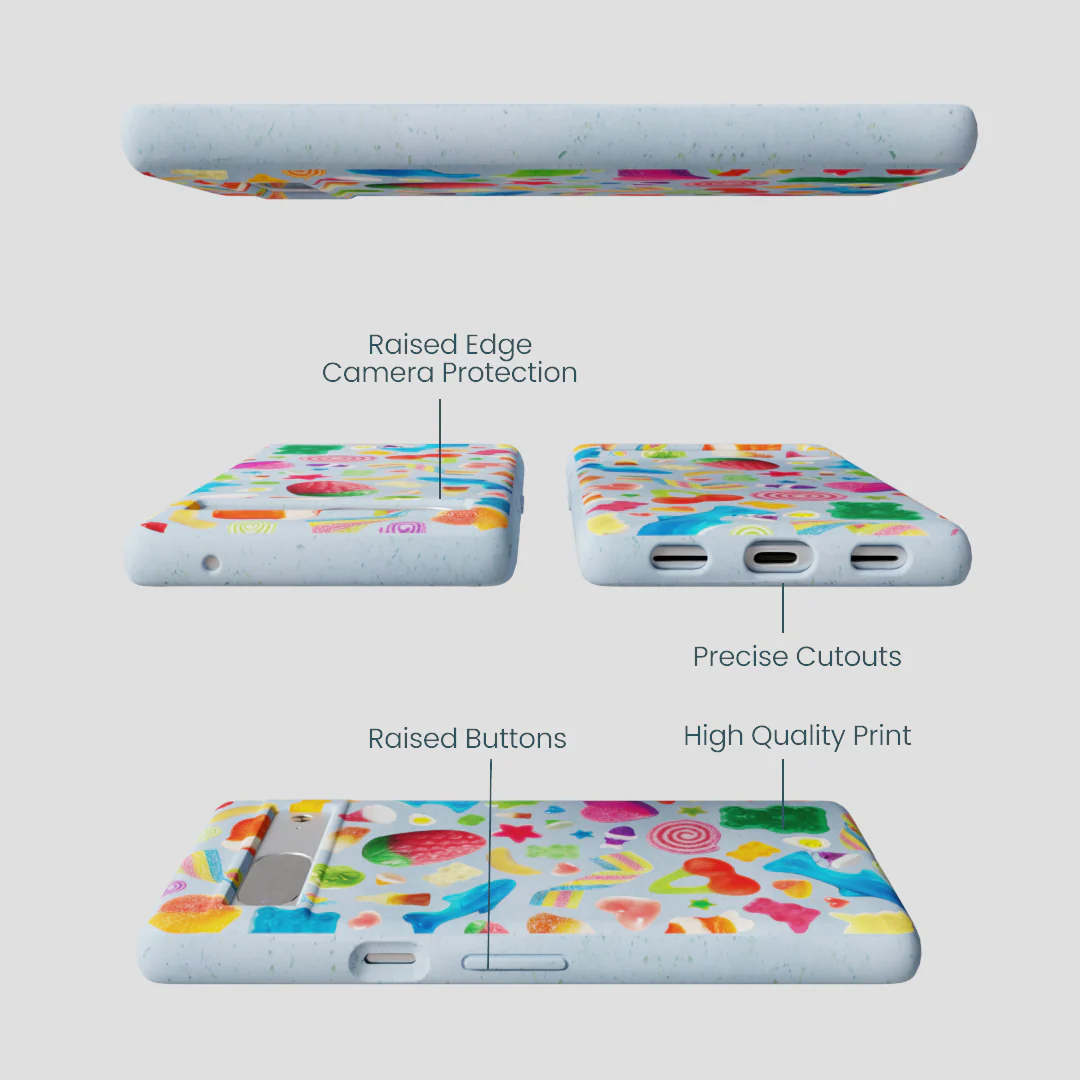 Powder Blue Super Gummies Google Pixel 7a Case - Image 3