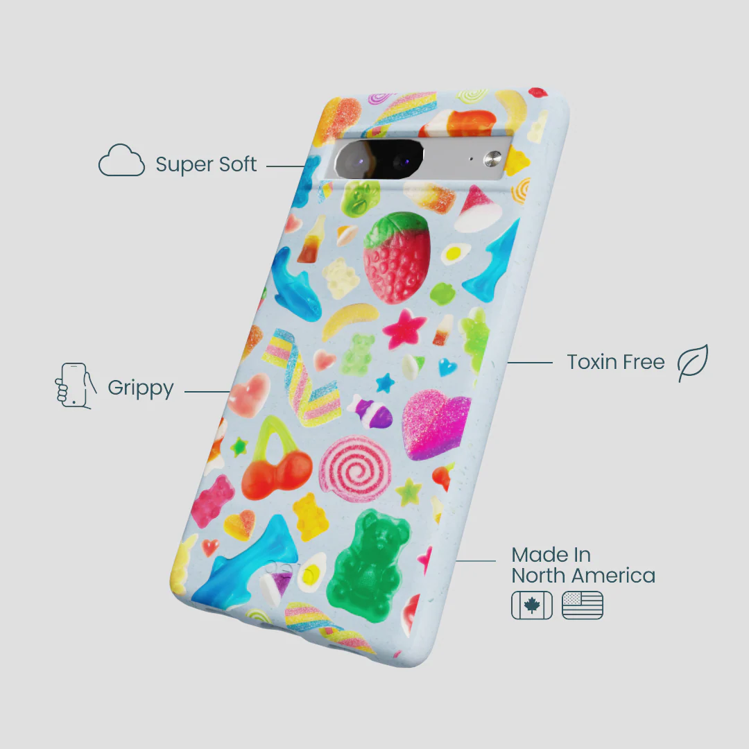 Powder Blue Super Gummies Google Pixel 7a Case - Image 4