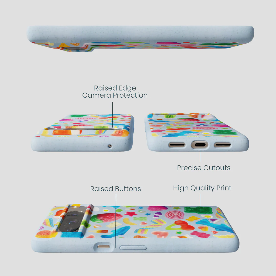 Powder Blue Super Gummies Google Pixel 8 Pro Case - Image 3