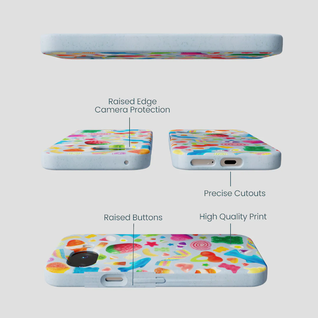 Powder Blue Super Gummies Google Pixel 9a Case - Image 3
