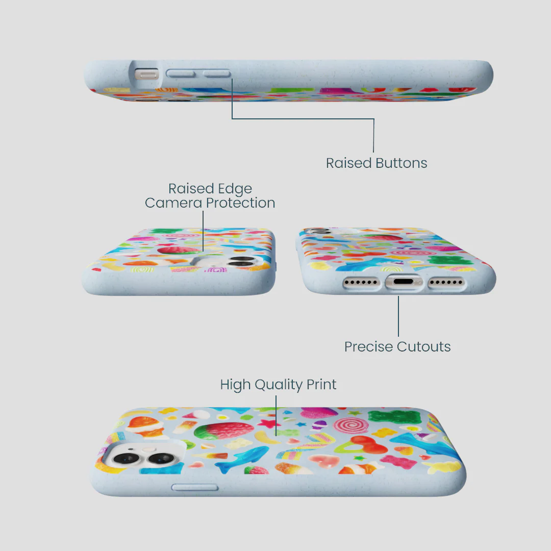 Powder Blue Super Gummies iPhone 11 Case - Image 3