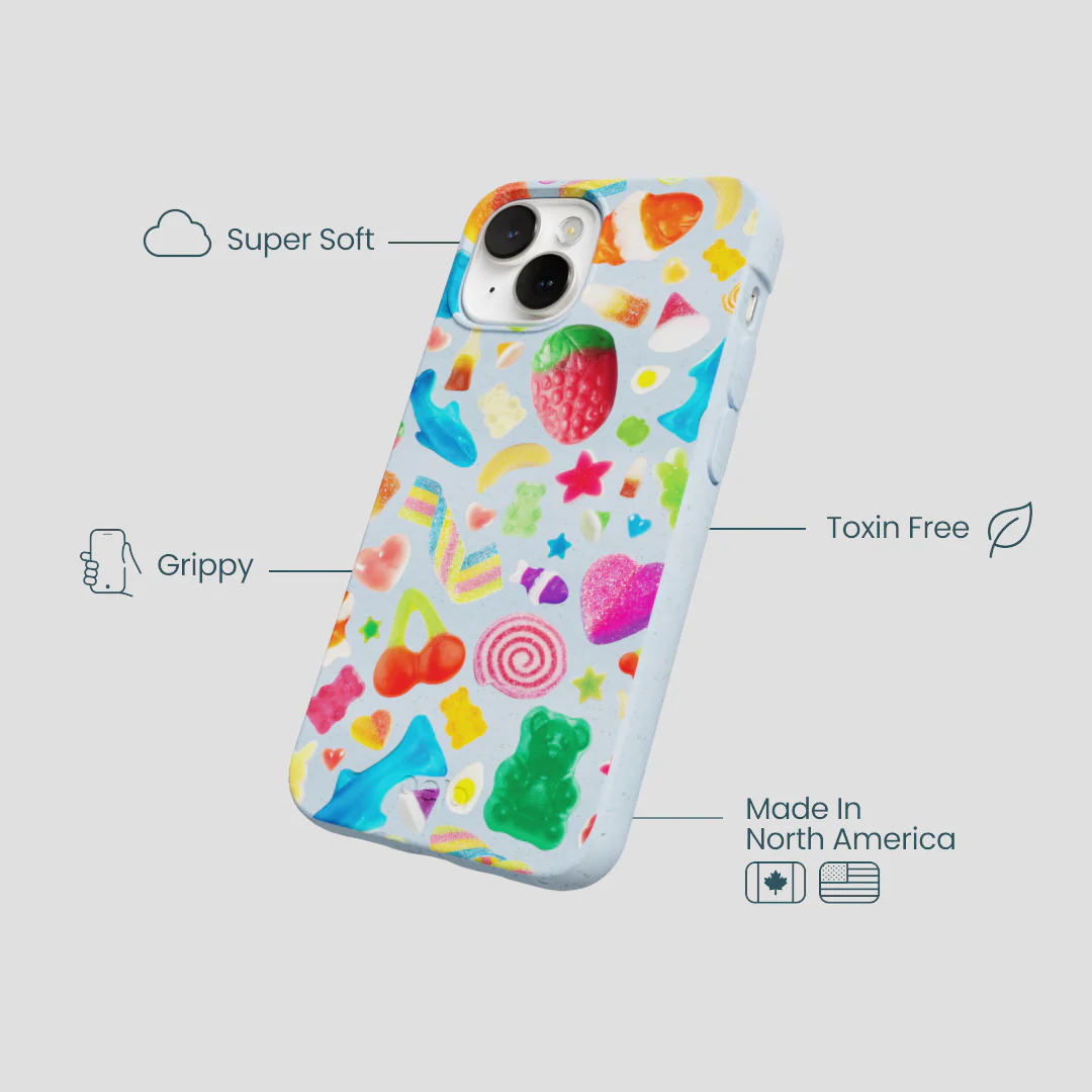 Powder Blue Super Gummies iPhone 13 Mini Case - Image 4