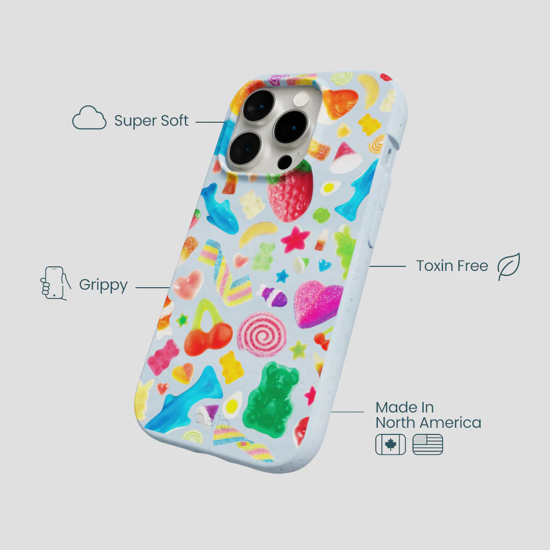 Powder Blue Super Gummies iPhone 14 Pro Case - Image 4