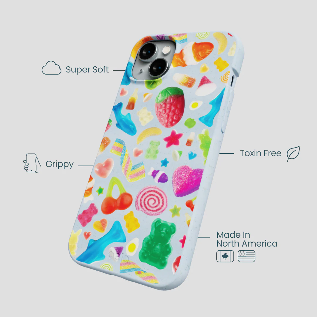Powder Blue Super Gummies iPhone 15 Pro Case - Image 4