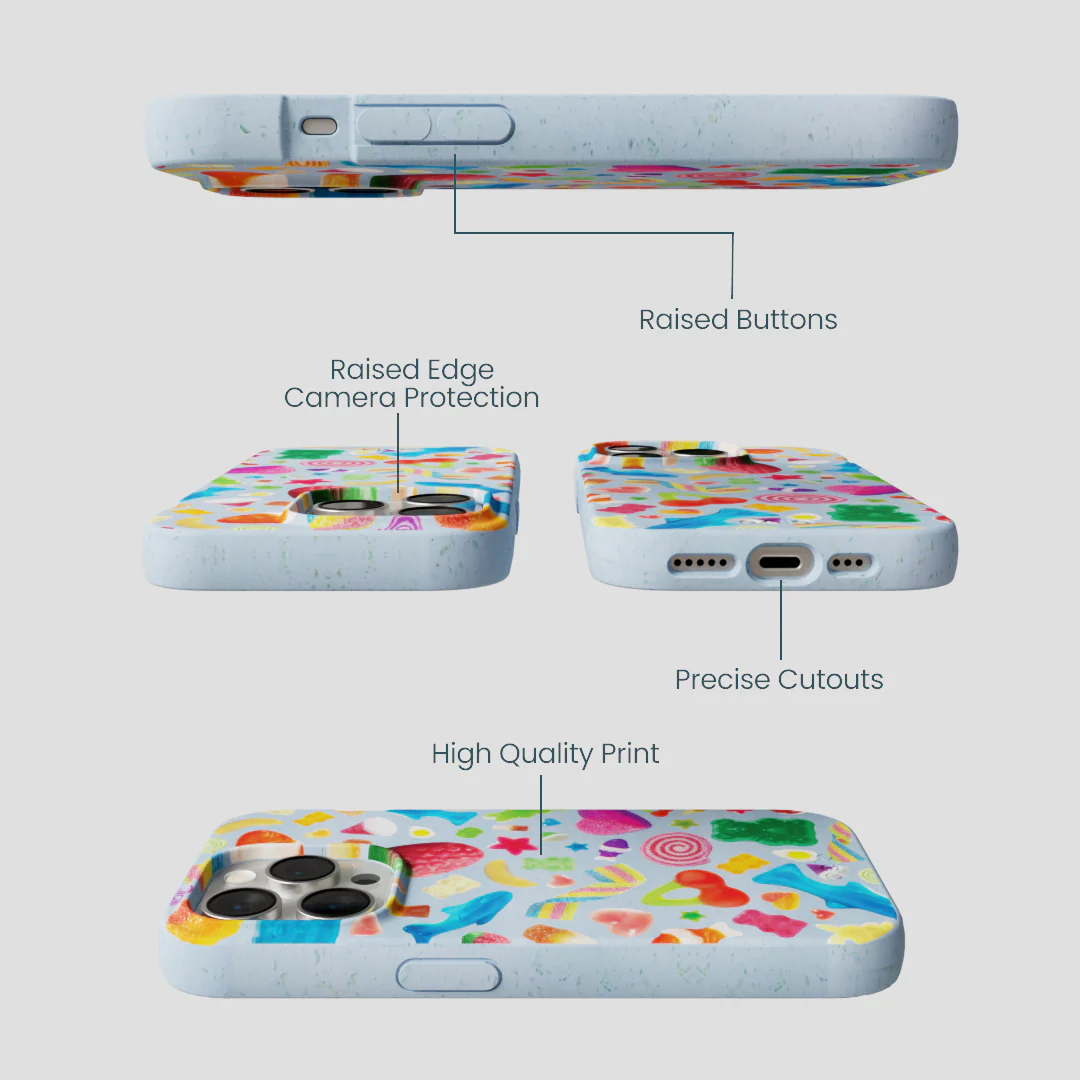Powder Blue Super Gummies iPhone 15 Pro Case - Image 3