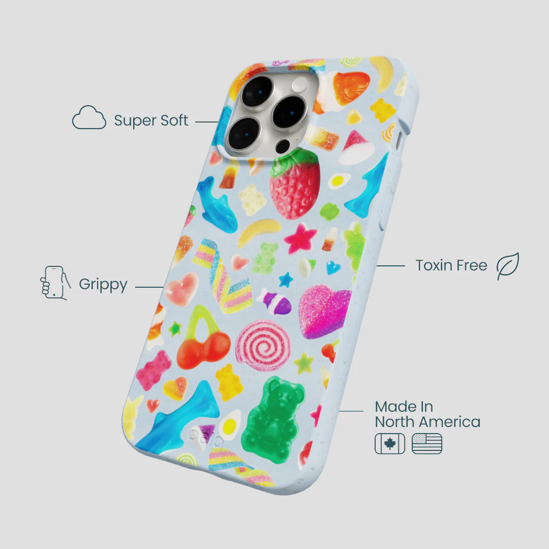 Powder Blue Super Gummies iPhone 15 Pro Max Case - Image 4