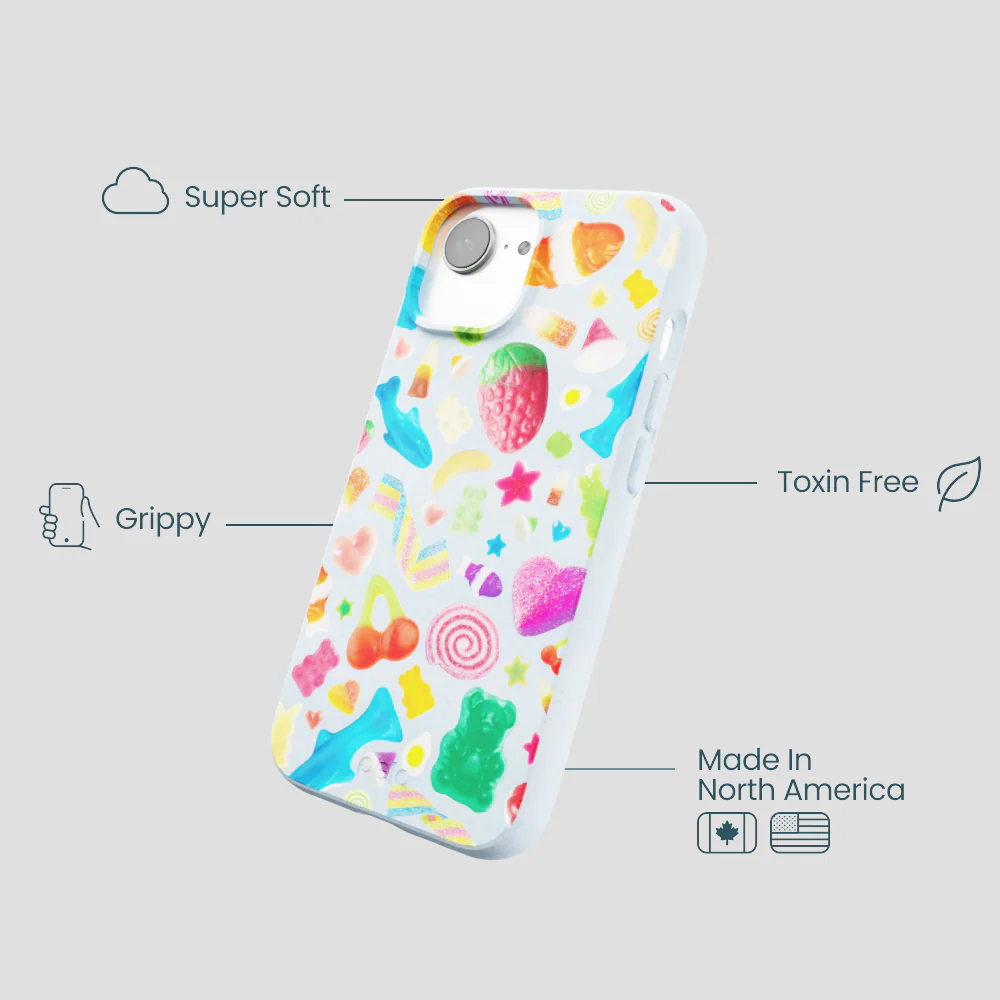 Powder Blue Super Gummies iPhone 16e/17e Case - Image 4