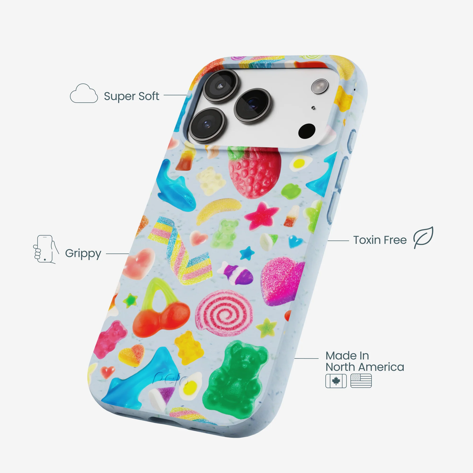 Powder Blue Super Gummies iPhone 17 Pro Case - Image 4