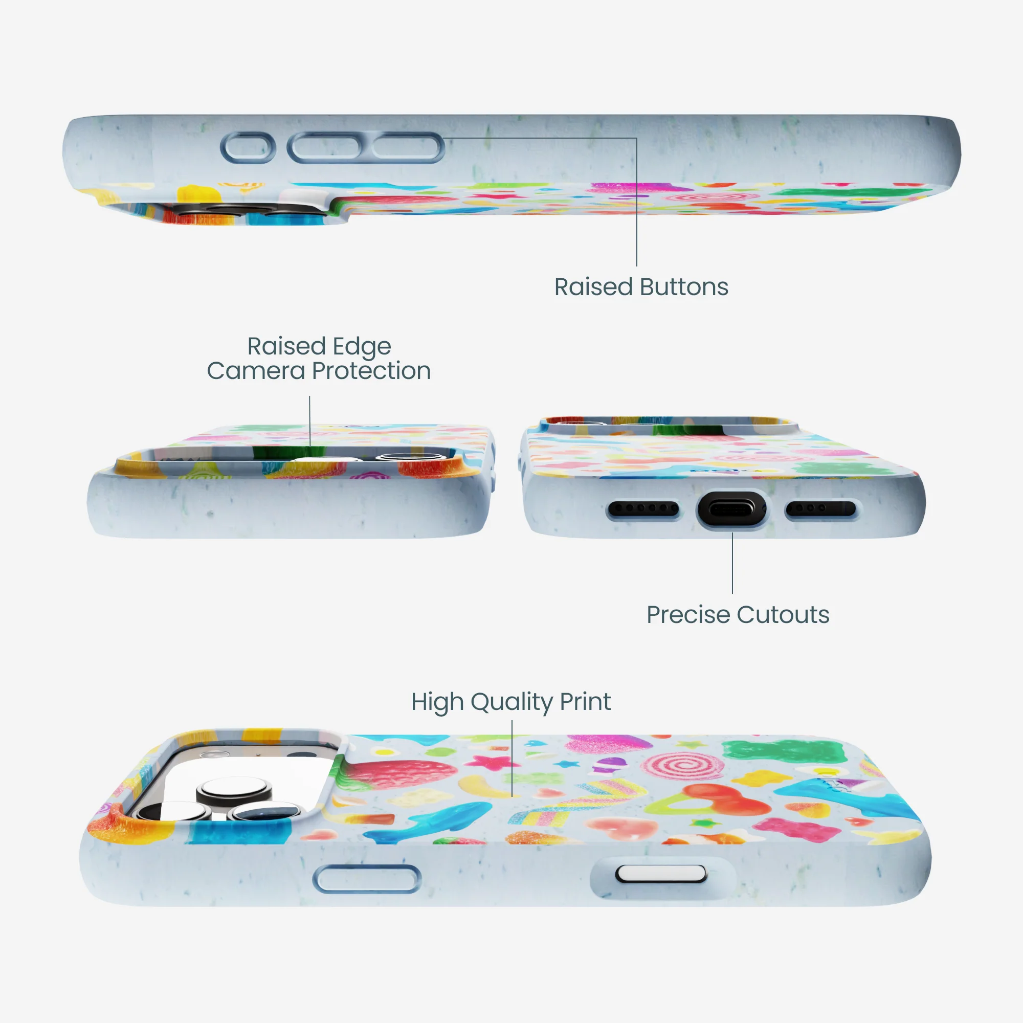 Powder Blue Super Gummies iPhone 17 Pro Max Case - Image 3