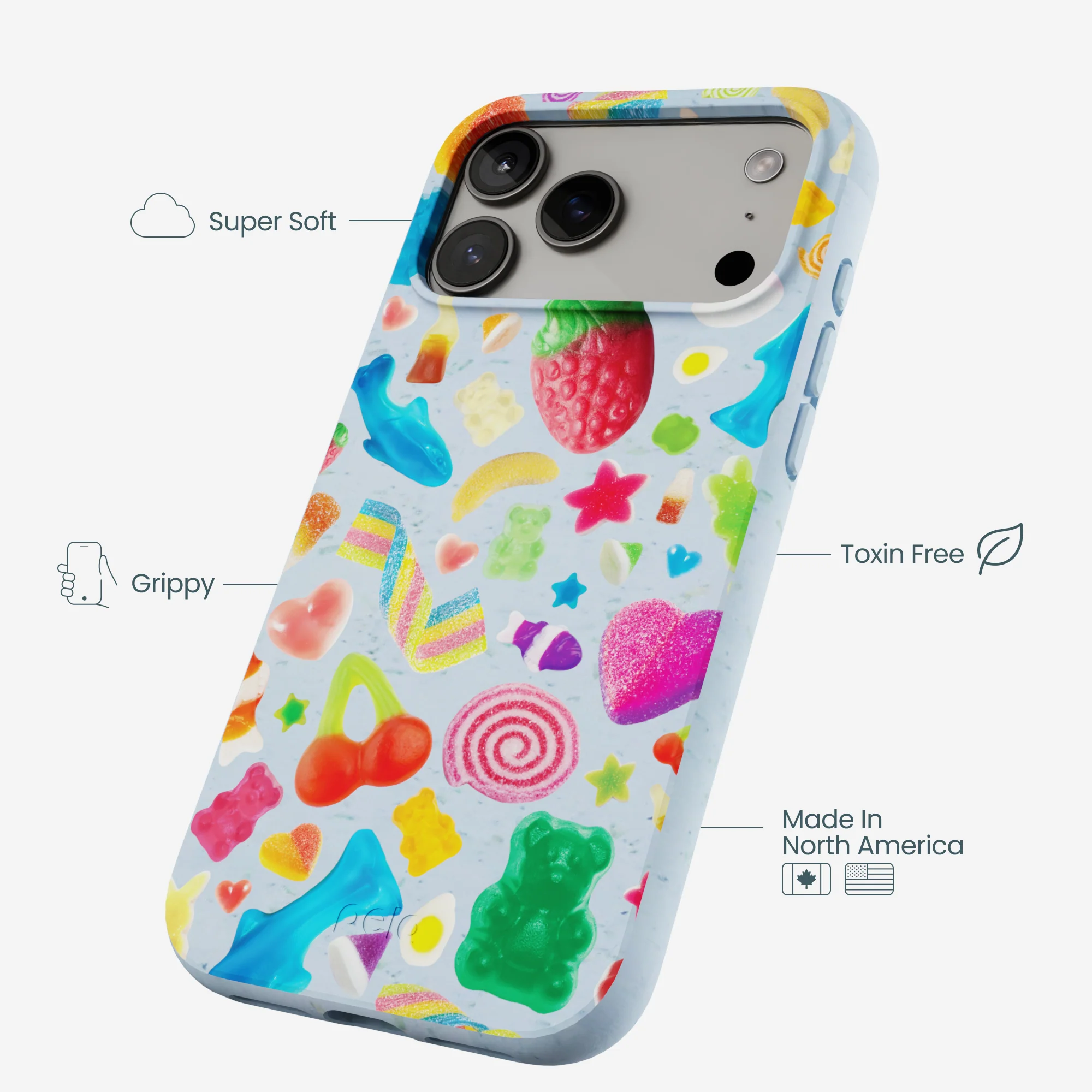 Powder Blue Super Gummies iPhone 17 Pro Max Case - Image 4
