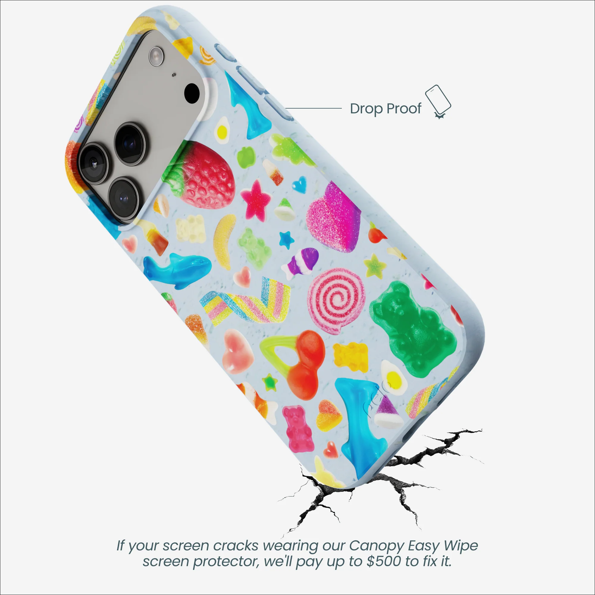 Powder Blue Super Gummies iPhone 17 Pro Max Case - Image 5