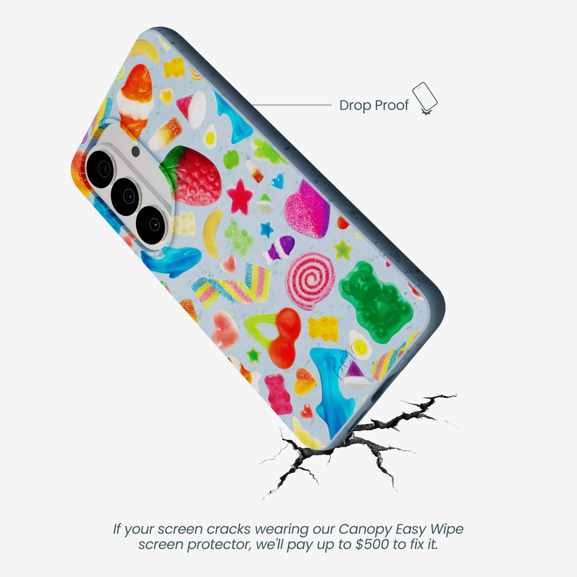 Powder Blue Super Gummies Samsung Galaxy S26 Case - Image 5