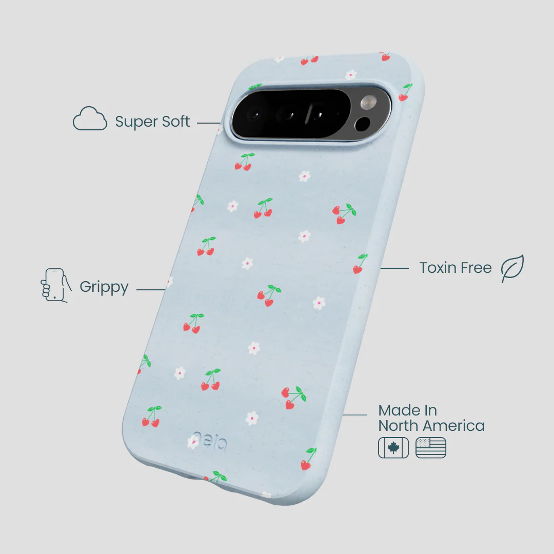 Powder Blue Sweet Cherries Google Pixel 10 Pro XL Case - Image 3
