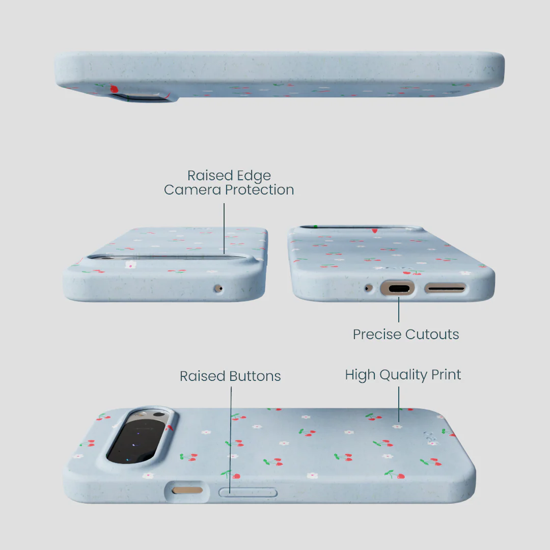 Powder Blue Sweet Cherries Google Pixel 9 Pro XL Case - Image 2