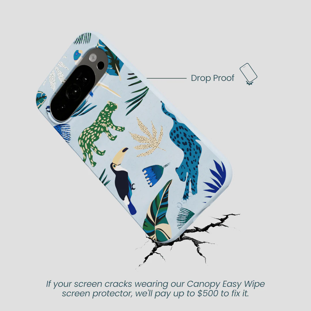 Powder Blue Tropical Rainforest Google Pixel 10/10 Pro Case - Image 5