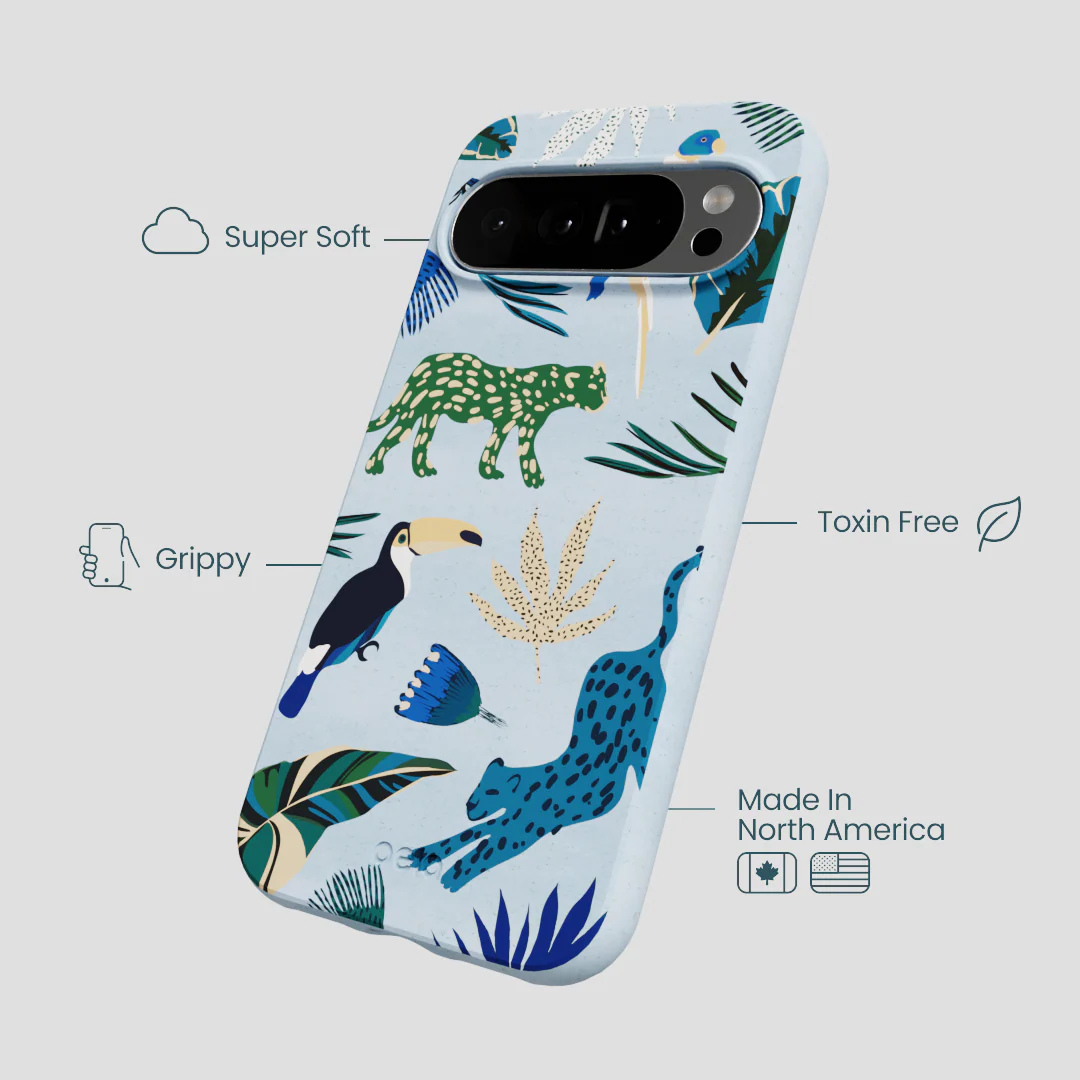 Powder Blue Tropical Rainforest Google Pixel 10 Pro XL Case - Image 4