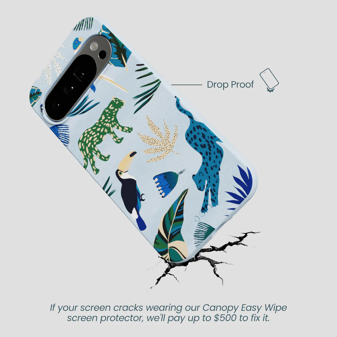 Powder Blue Tropical Rainforest Google Pixel 10 Pro XL Case - Image 5