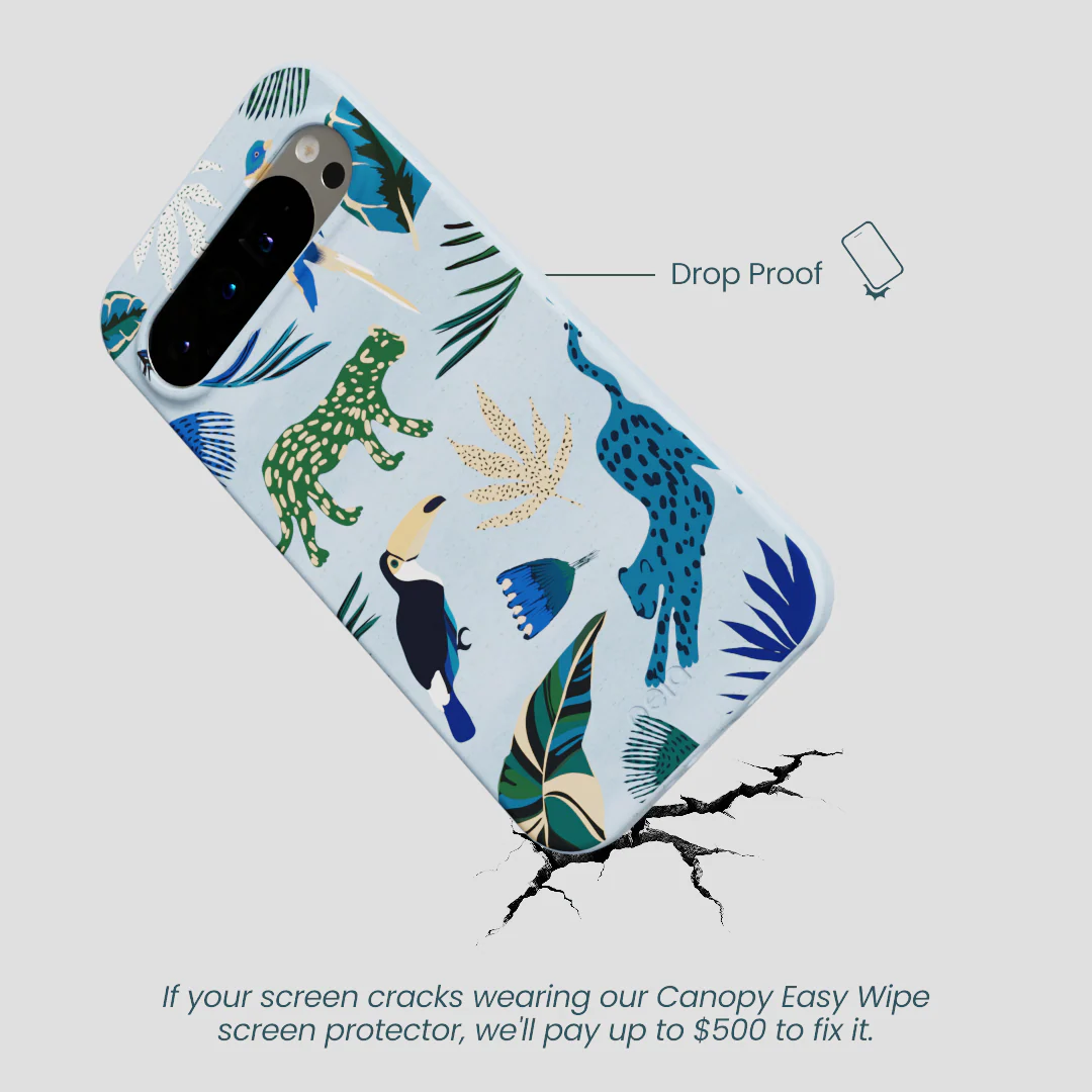 Powder Blue Tropical Rainforest Google Pixel 9 Pro XL Case - Image 5
