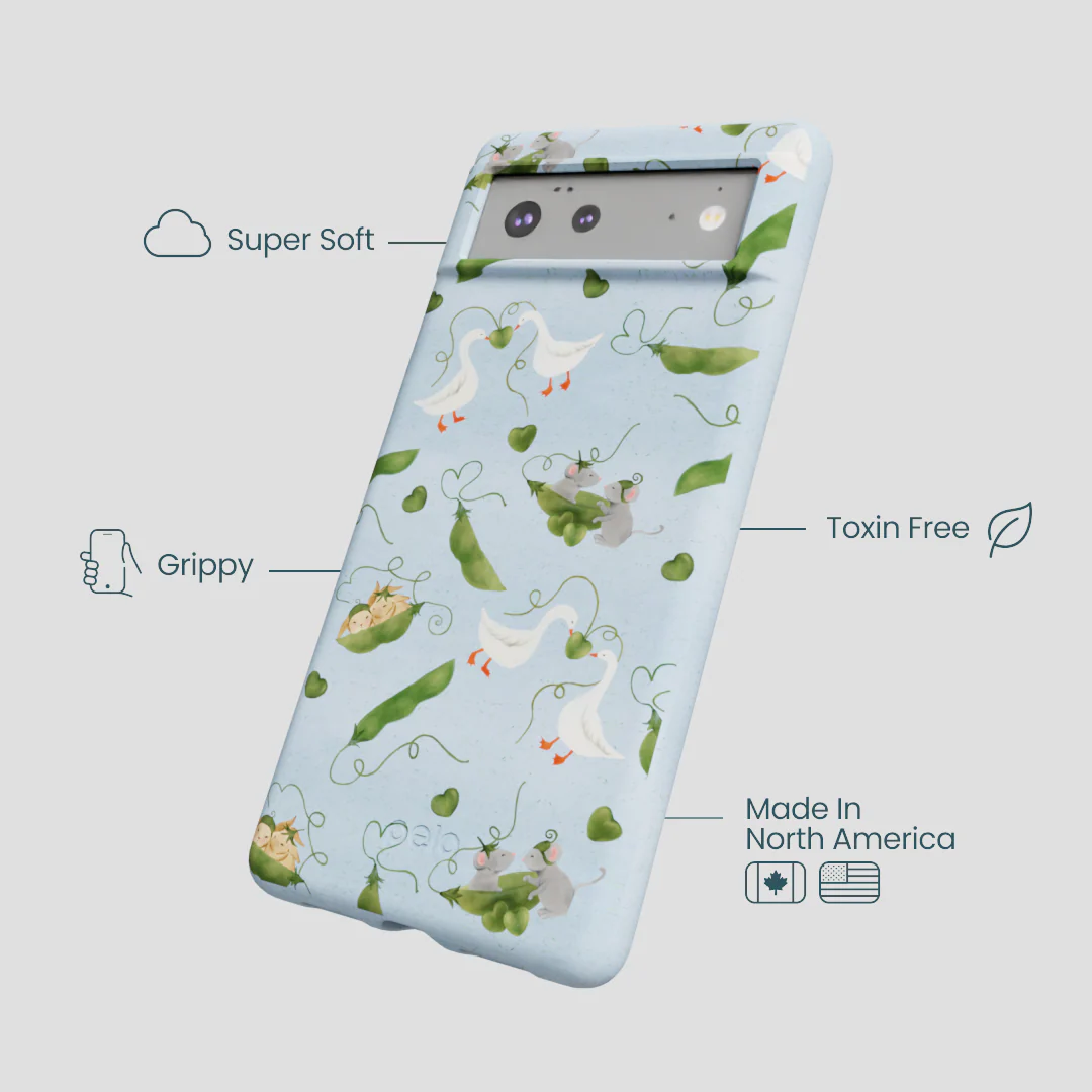 Powder Blue Two Peas in a Pod Google Pixel 6a Case - Image 4