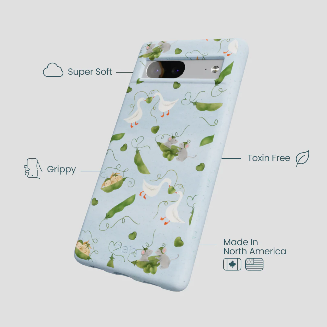 Powder Blue Two Peas in a Pod Google Pixel 7 Case - Image 4