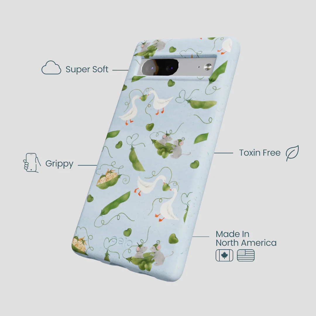 Powder Blue Two Peas in a Pod Google Pixel 7a Case - Image 4