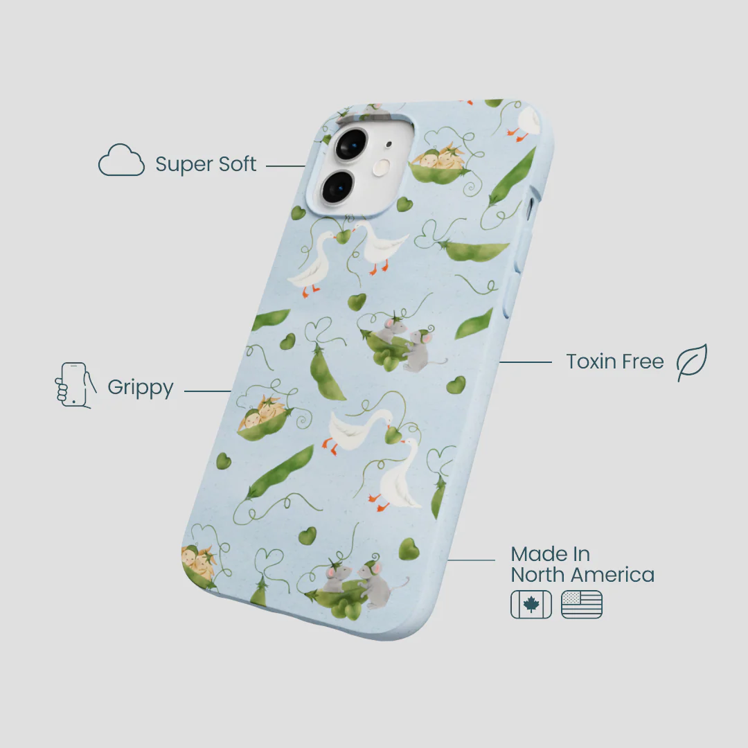 Powder Blue Two Peas in a Pod iPhone 12/ iPhone 12 Pro Case - Image 4