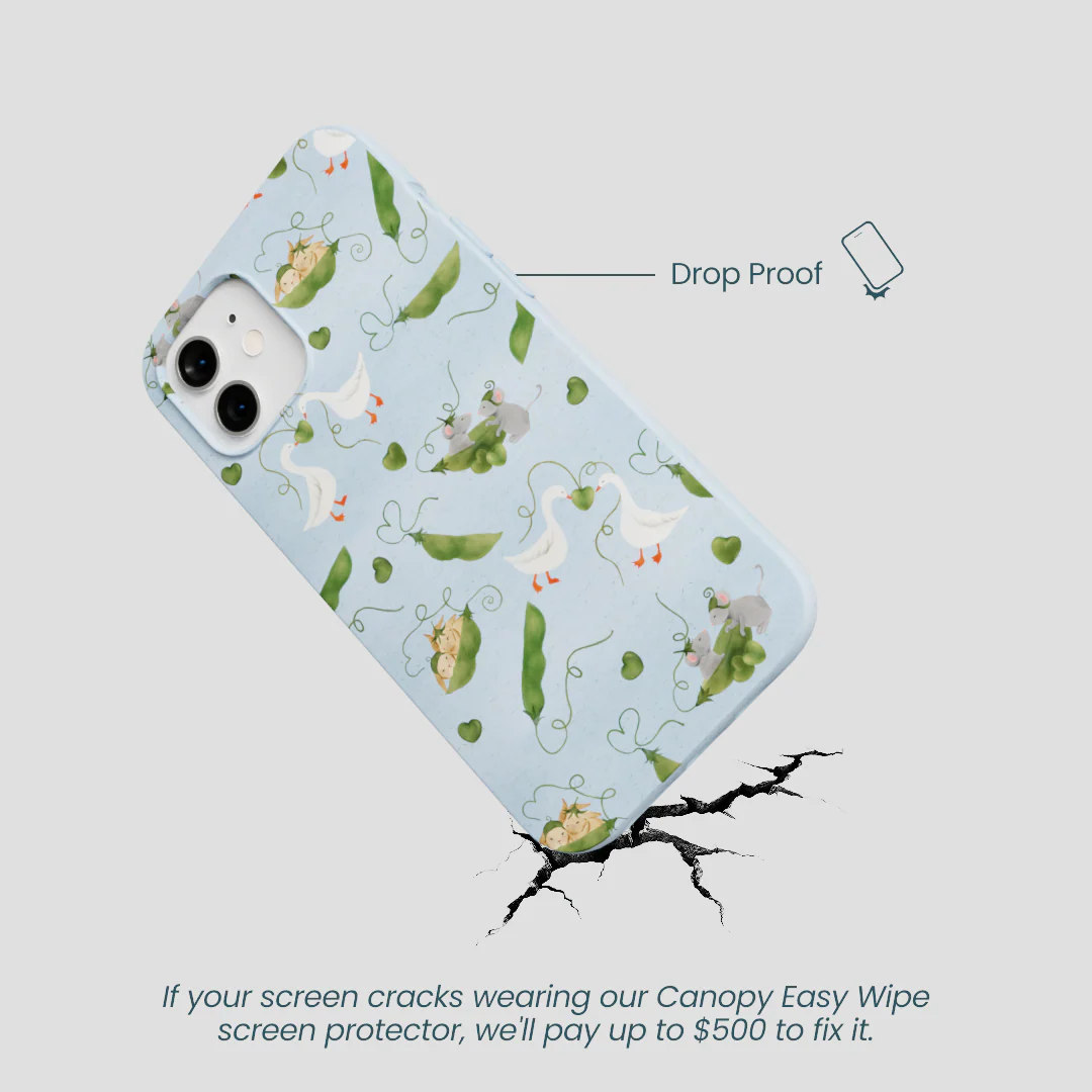Powder Blue Two Peas in a Pod iPhone 12/ iPhone 12 Pro Case - Image 5