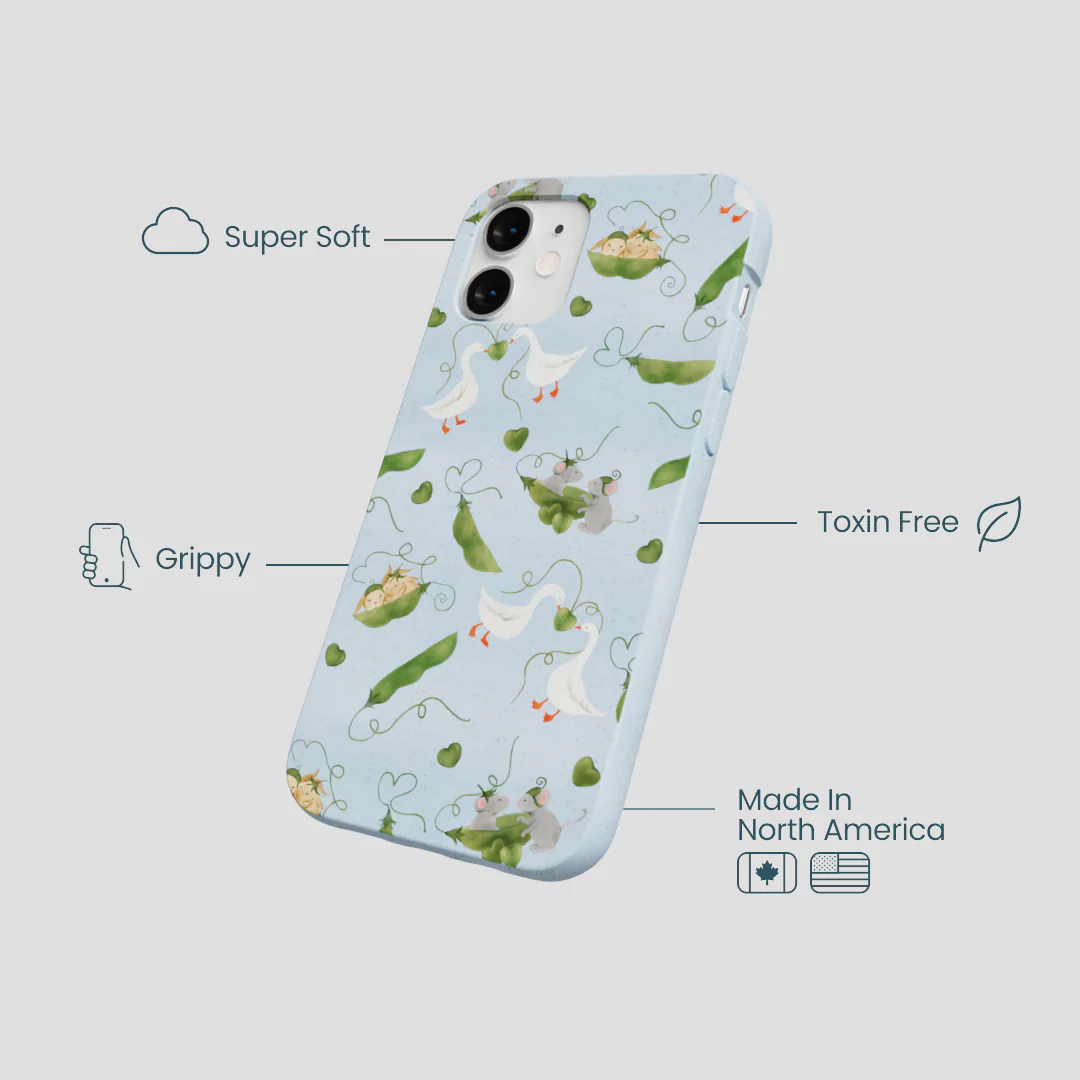 Powder Blue Two Peas in a Pod iPhone 12 Mini Case - Image 4