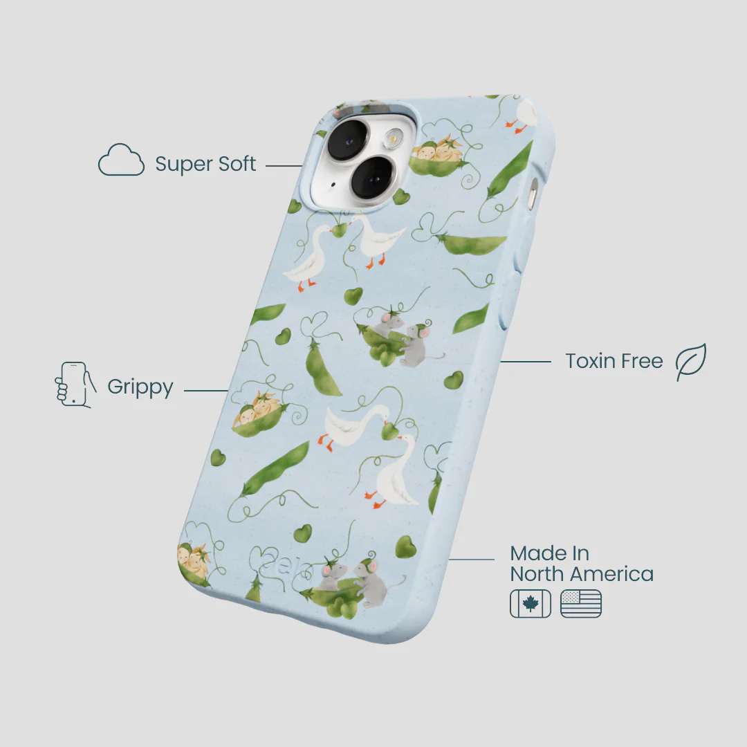 Powder Blue Two Peas in a Pod iPhone 13 Case - Image 4