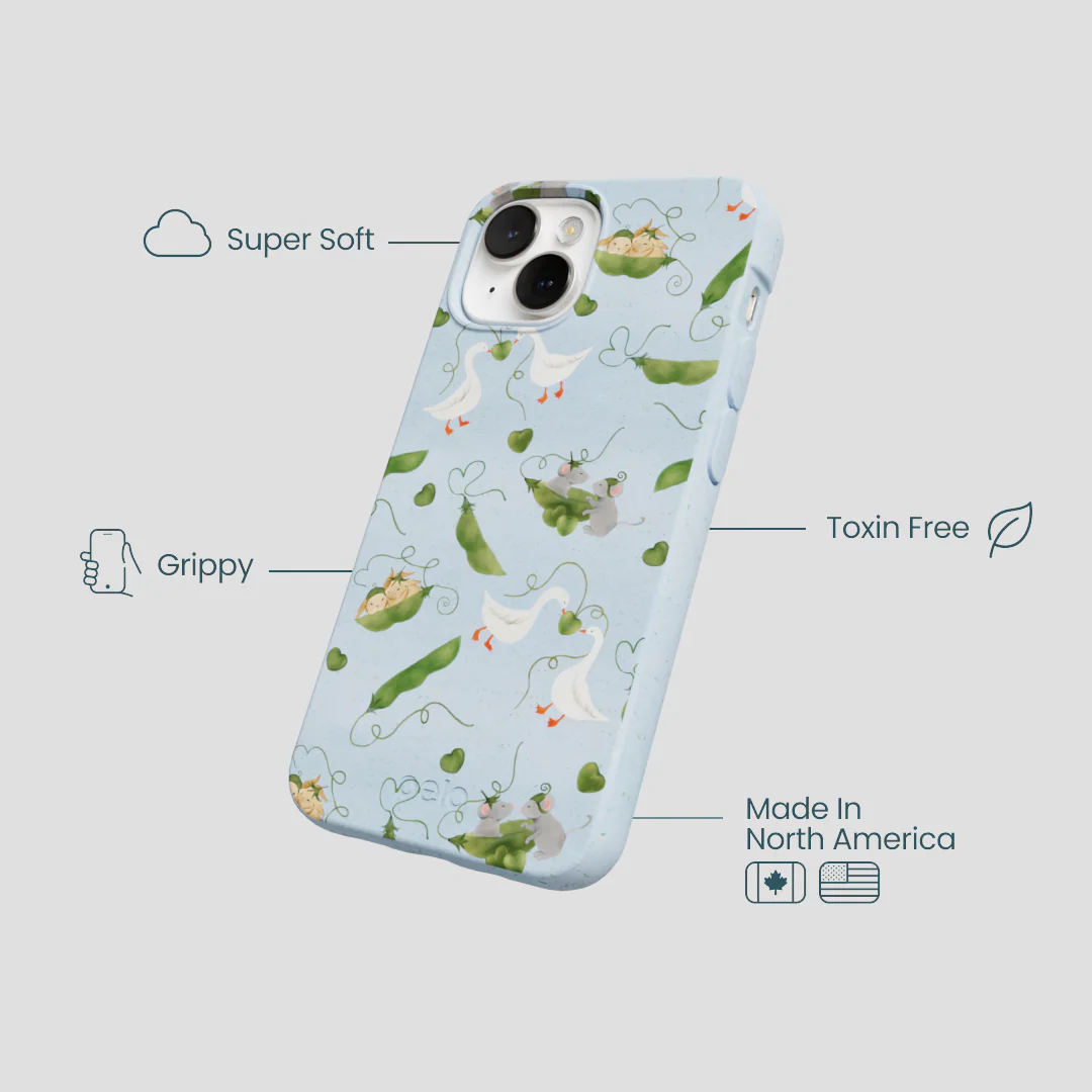 Powder Blue Two Peas in a Pod iPhone 13 Mini Case - Image 4