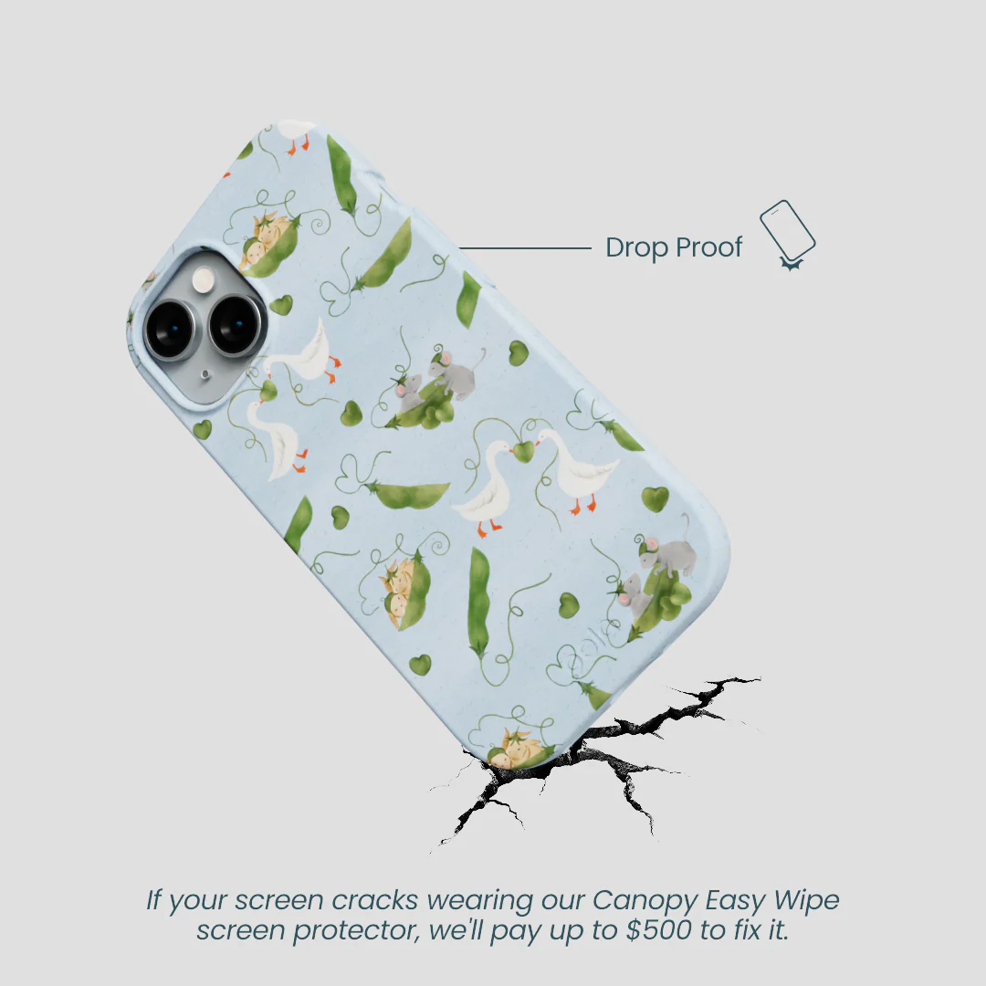 Powder Blue Two Peas in a Pod iPhone 14 Case - Image 5