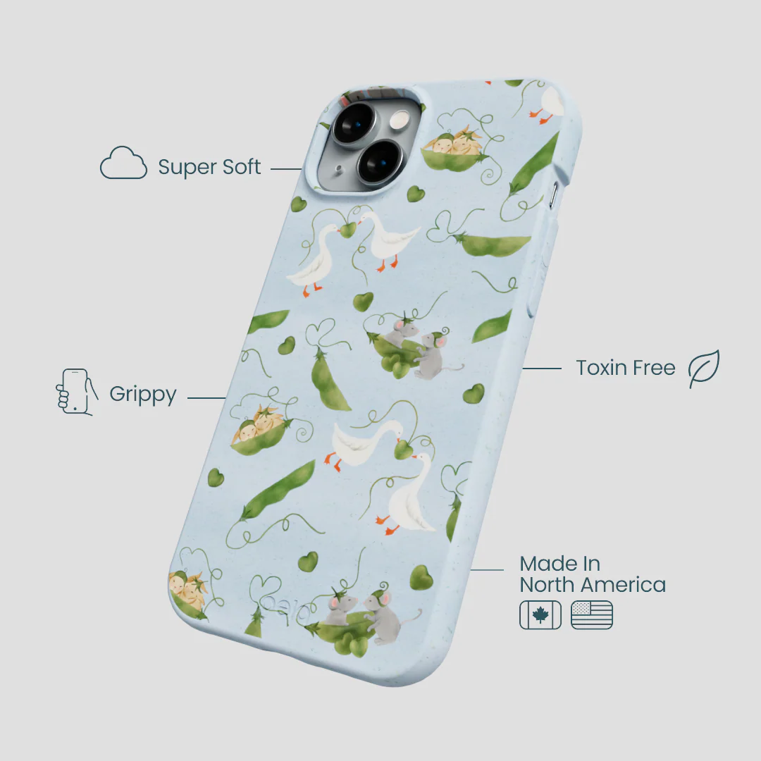 Powder Blue Two Peas in a Pod iPhone 14 Plus Case - Image 4