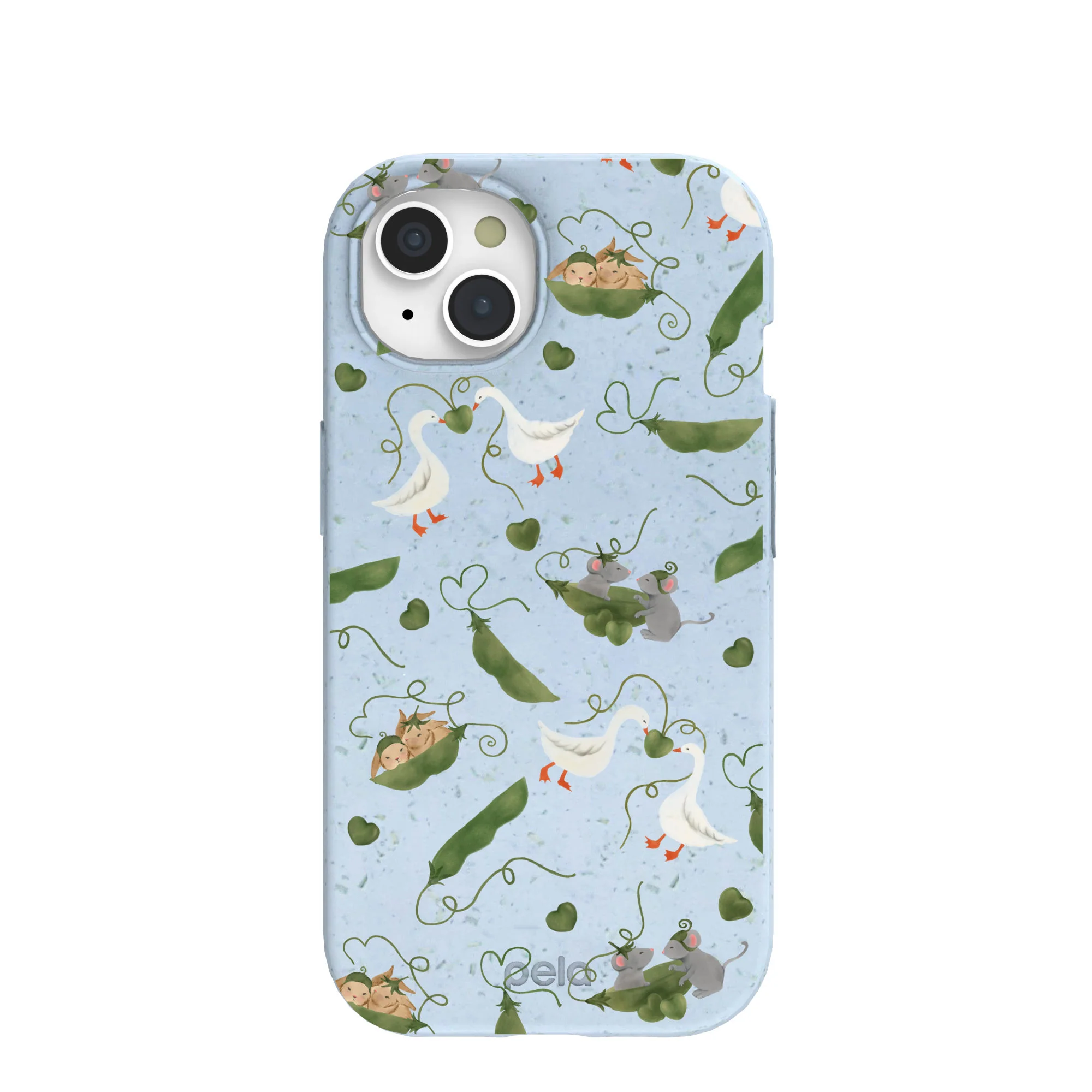 Powder Blue Two Peas in a Pod iPhone 15 Case