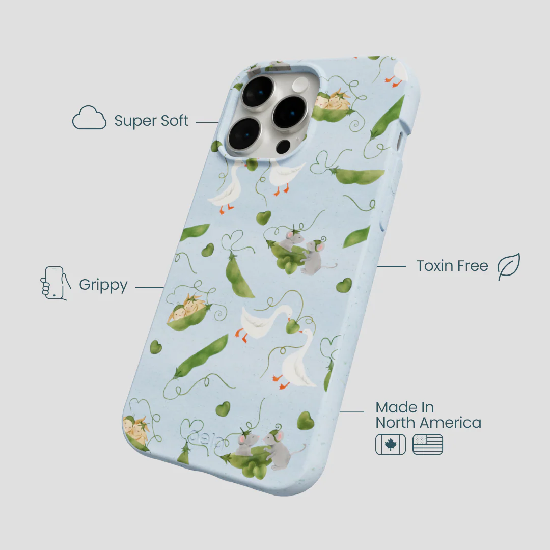 Powder Blue Two Peas in a Pod iPhone 15 Pro Max Case - Image 4