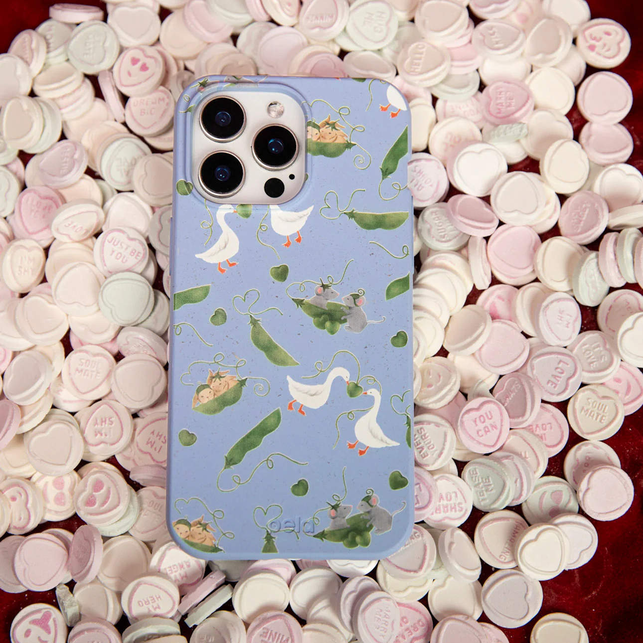 Powder Blue Two Peas in a Pod iPhone 15 Pro Max Case - Image 9